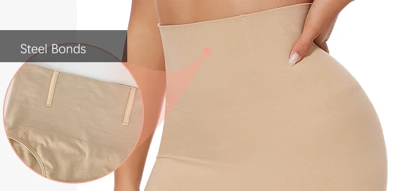 Half Slip Shapewear for Women Under Dresses Built-in Panties High Waist Tummy Control Slips Skirts Butt Lifter Body Shaper Dress