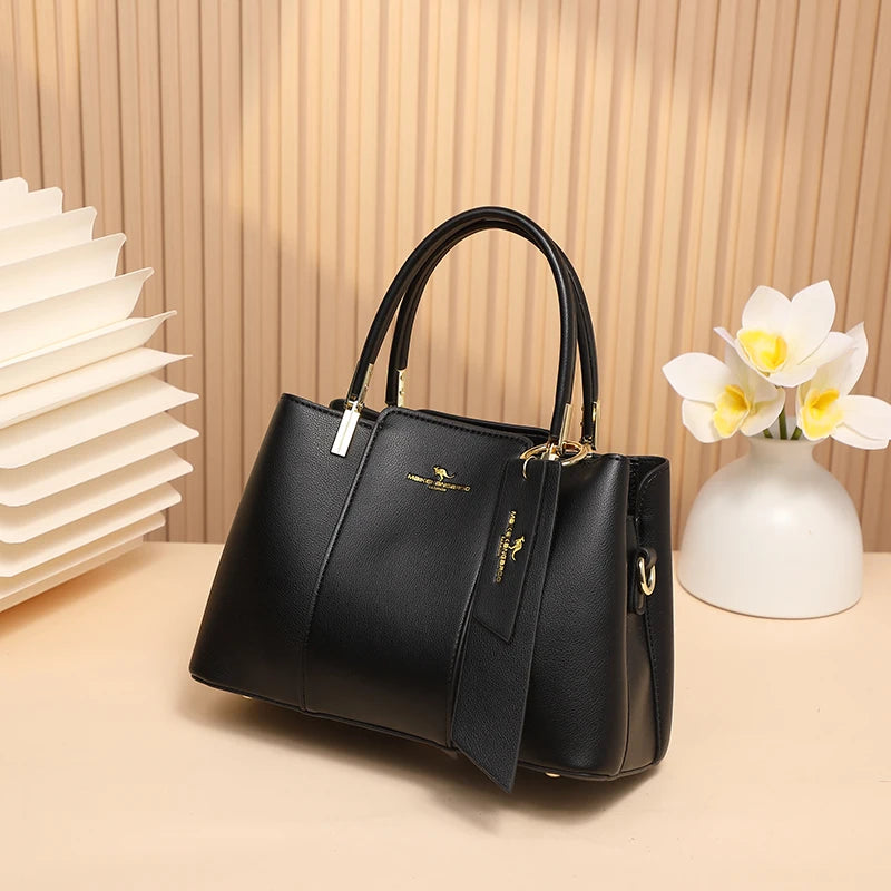 Luxury Print Leather Handbag - Large Capacity Crossbody Shoulder Bag