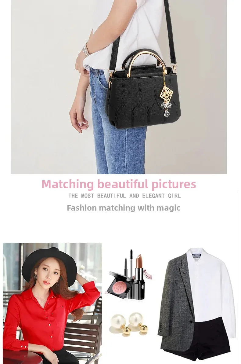 Trendy Women's Handbag Spring Summer New Style Korean Version Simple Small Square Bag Single Shoulder Bag Crossbody Bag