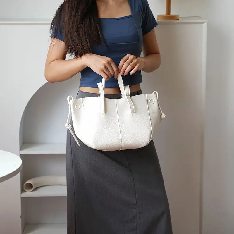 Fashionable Large Capacity Tote Bag Handbag Women's Single Shoulder Bag Brown New Arrival 2025 from France High Aesthetic Value