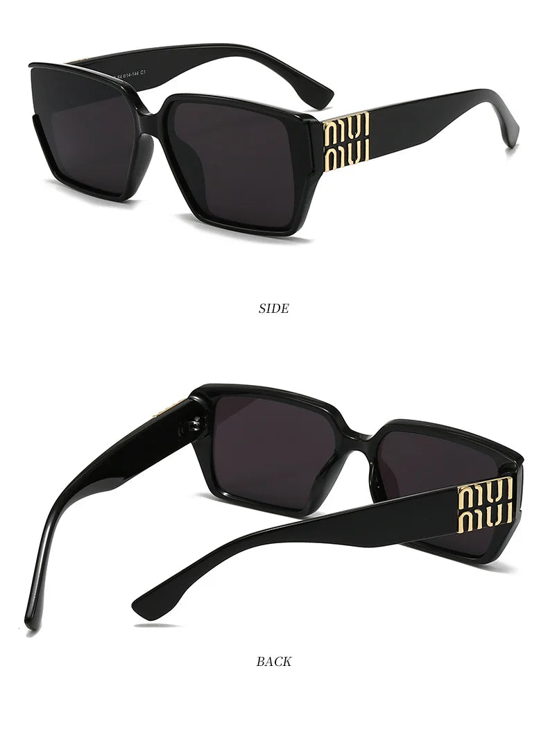 Fashion MM Designer Square Sunglasses - Stylish Luxury Unisex UV400
