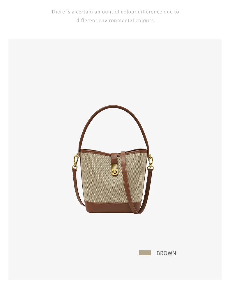 FOXER Women Small Crossbody Bag Lady Fashion Bucket Shoulder Bag 2025 Girl Summer Handbag Purse Special Gift