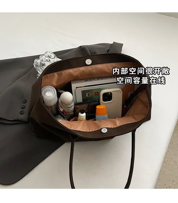 Faux Suede Solid Color High Quality Fashionable Versatile Handbag 2025 Women's Product Hot Selling  Large Capacity Shoulder Bag