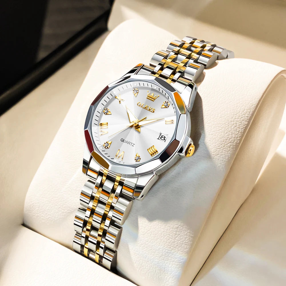 OLEVS Elegant Fashion Women's Watch - Luxury Waterproof Luminous Date