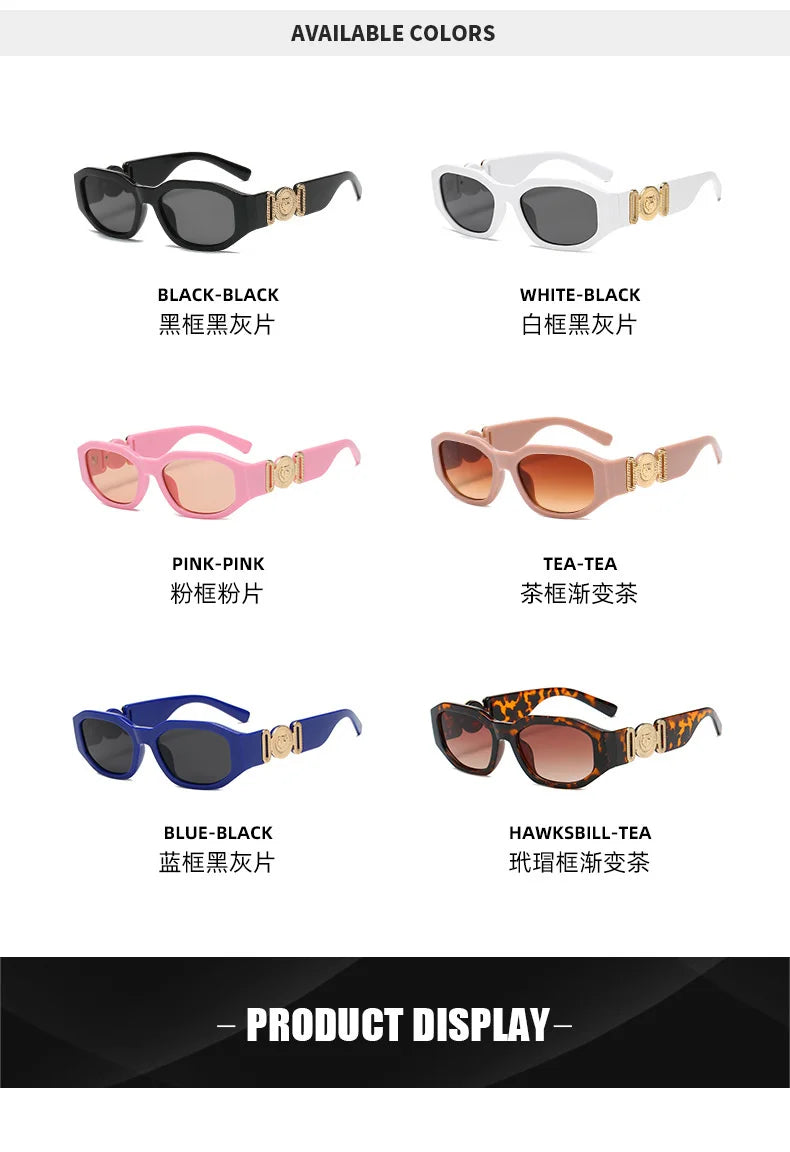 LONSY Fashion Square Sunglasses - Black Gradient Big Frame Retro UV400