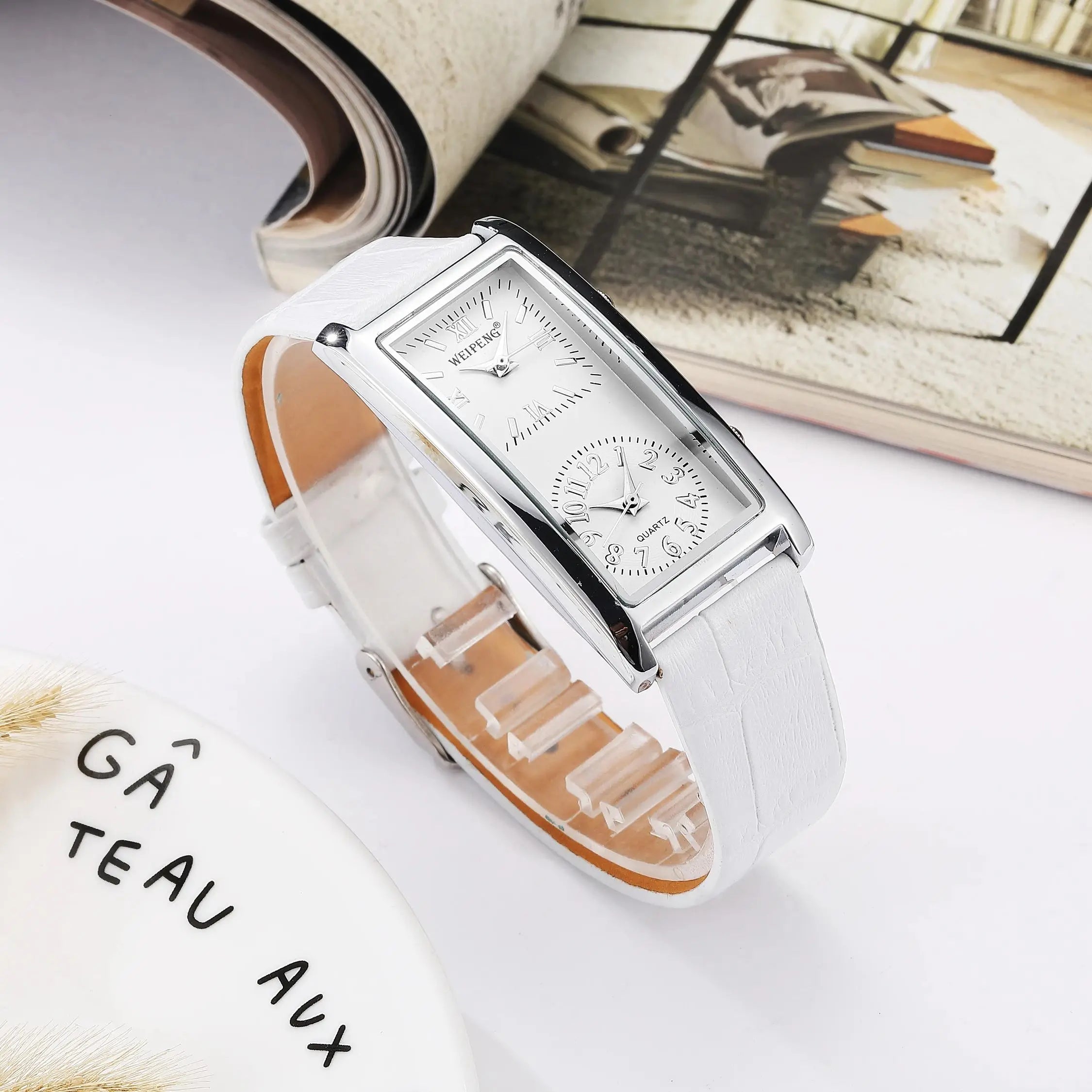 Hot selling fashion leisure business dual time zones dual dial watches for man woman couple watches quartz watches reloj
