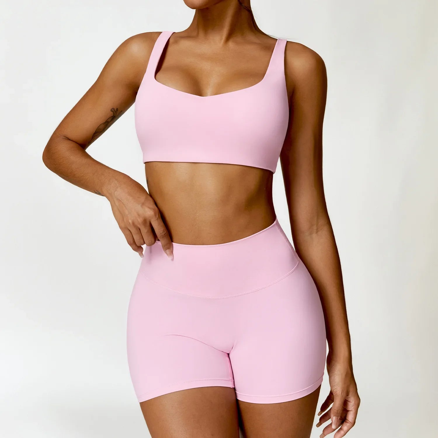 2PCS Yoga Set Women Gym Long Sleeve Sports Suits Fitness Bra Crop Top Workout Clothes Female Athletic Wear Legging Sportswear