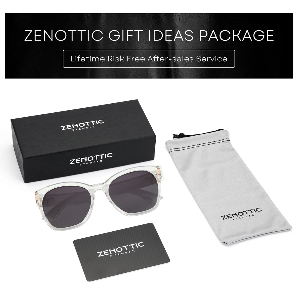 ZENOTTIC Thick Butterfly Polarized Sunglasses - Chunky Cat Eye UV400