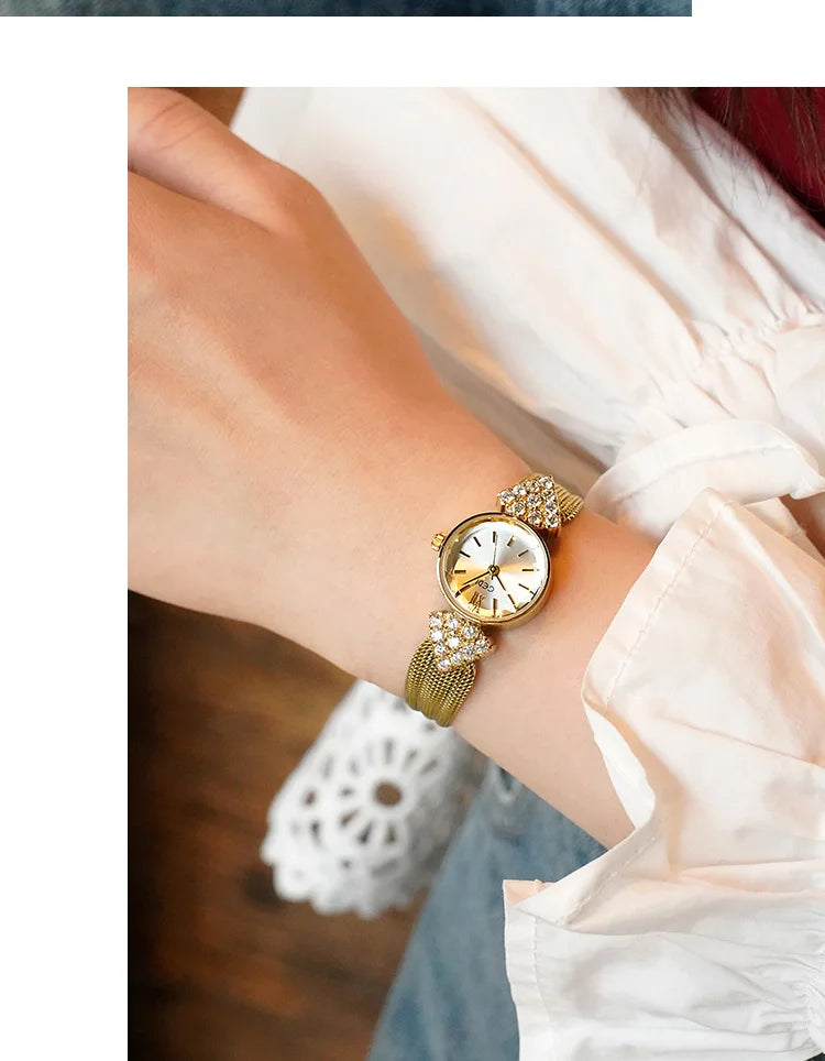 GEDI Luxury Retro High-End Ladies Watches Niche Vintage Quartz Woman Wristwatch Diamond Fashion Casual Watches for Woman