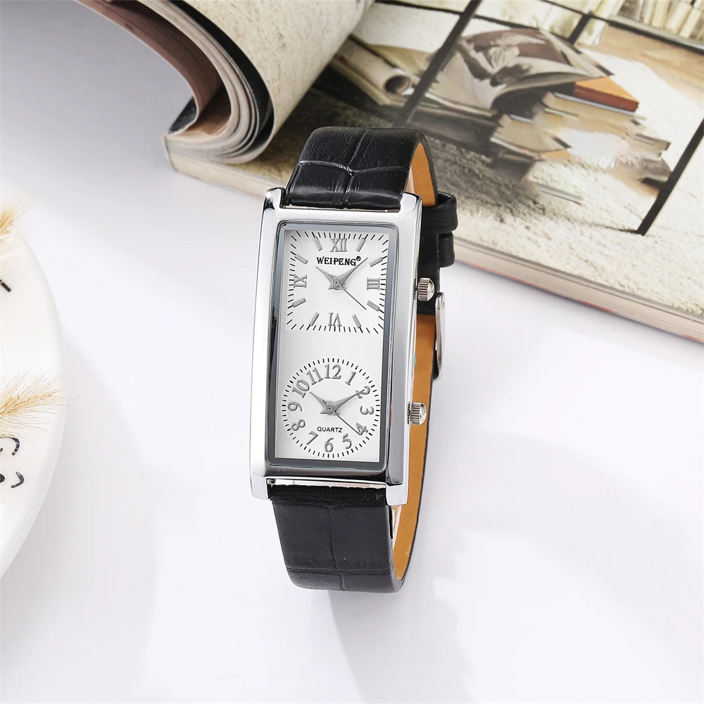 Hot selling fashion leisure business dual time zones dual dial watches for man woman couple watches quartz watches reloj