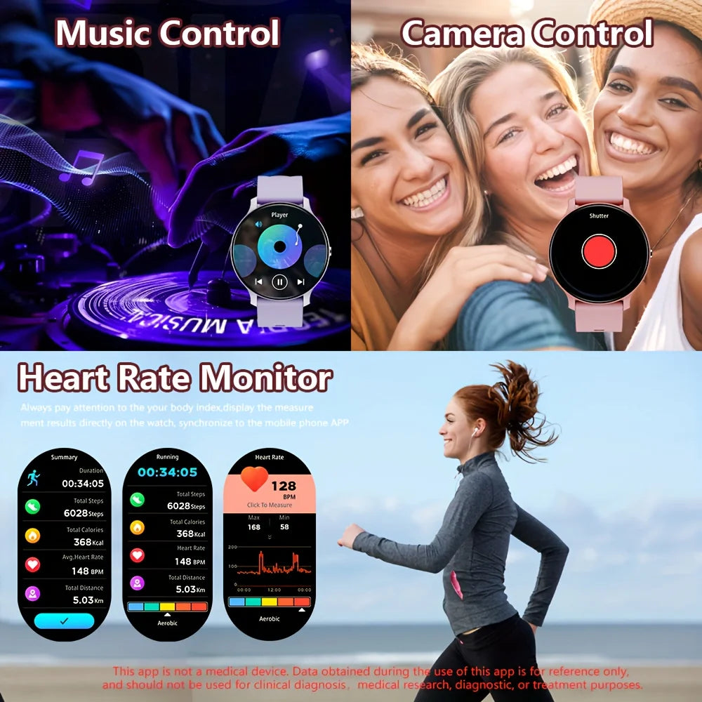 LAXASFIT 2024 Smartwatch - Bluetooth Call IP68 Fitness Custom Dials