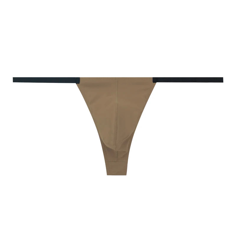 Multi size Comfortable  high stretch sports Thong men's T-pants Mens Sexy T Back  Men Brief Underwear Ribbed Pants Sexy T-Shaped