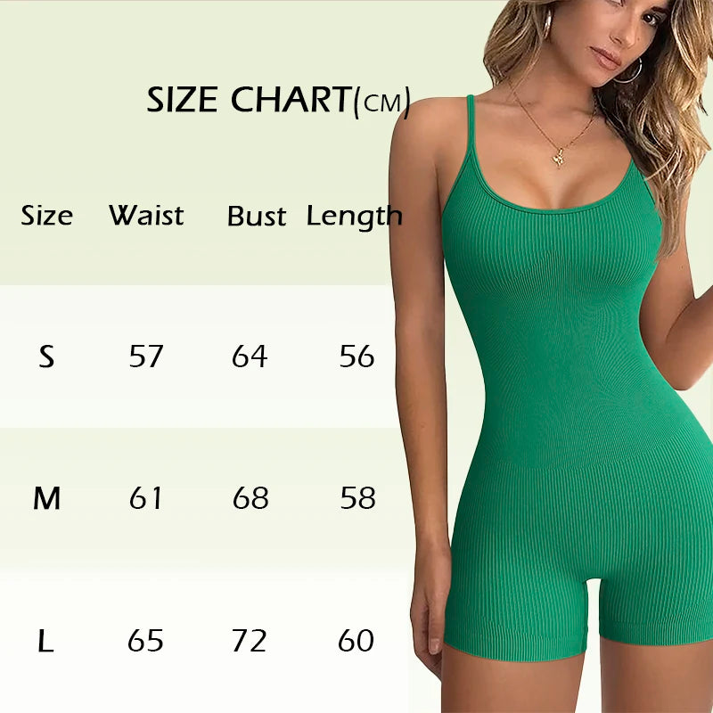 Short Tracksuit Yoga Set One-Piece Sportswear Women's Fitness Gym Workout Sleeveless Stretch Yoga Suit