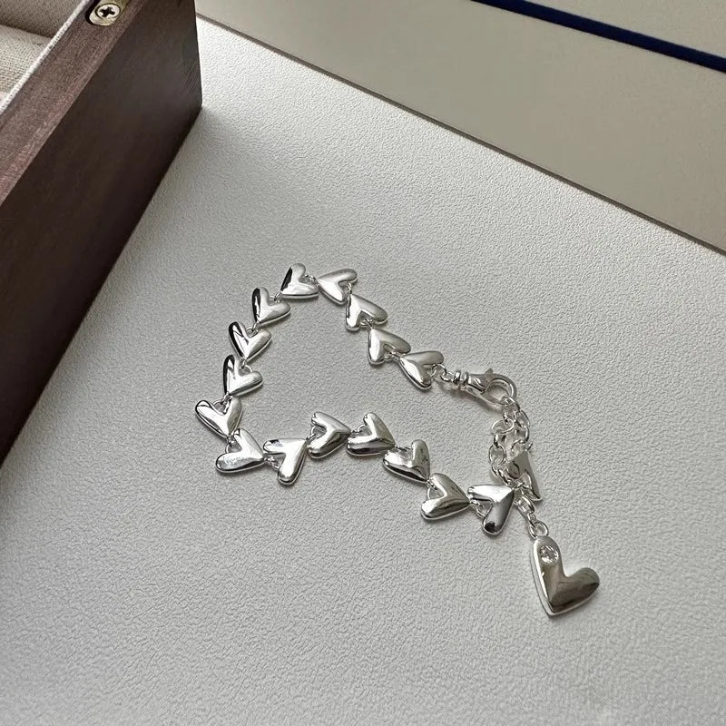 925 Sterling Silver Bracelet Bangle Vintage Open Lock Geometric Punk For Woman Girl Fashion Jewelry Gift Dropship Wholesale