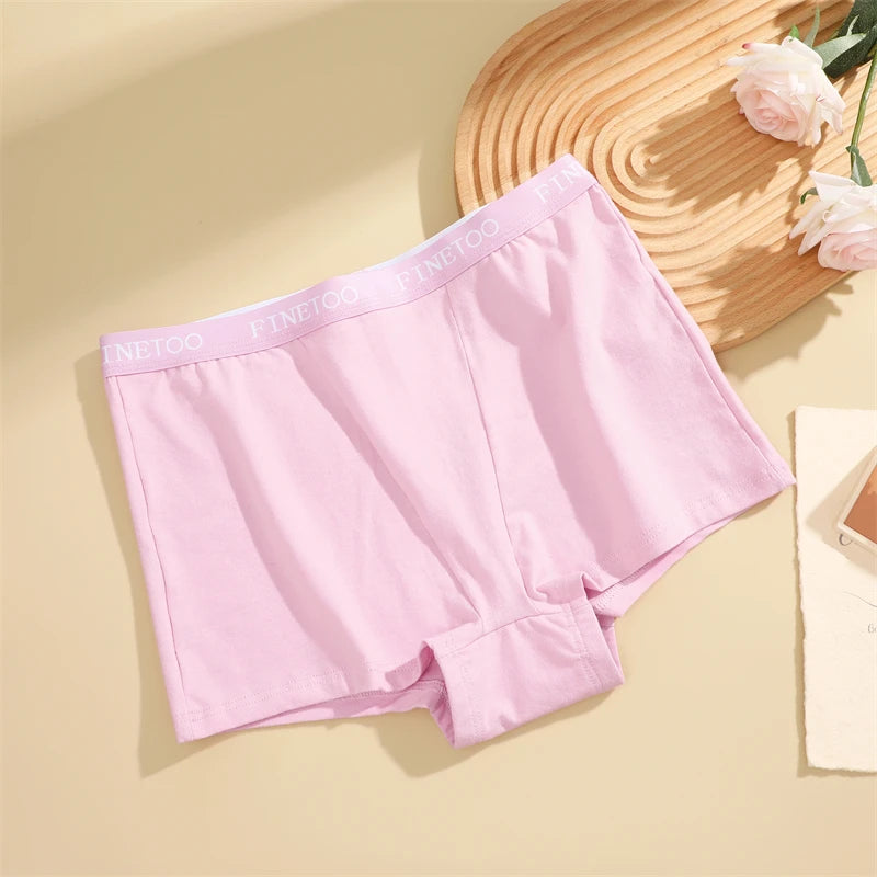 Women's Cotton Seamless Panties Sports Boxers Underwear Female Solid Color Briefs Cozy Lingerie Intimate Underpants Soft S-XXL