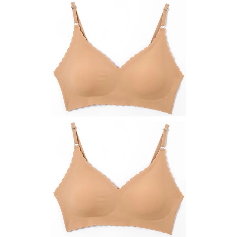 2PCS Ice Silk Seamless Bra - No Steel Ring Fitness Yoga Tank Tops