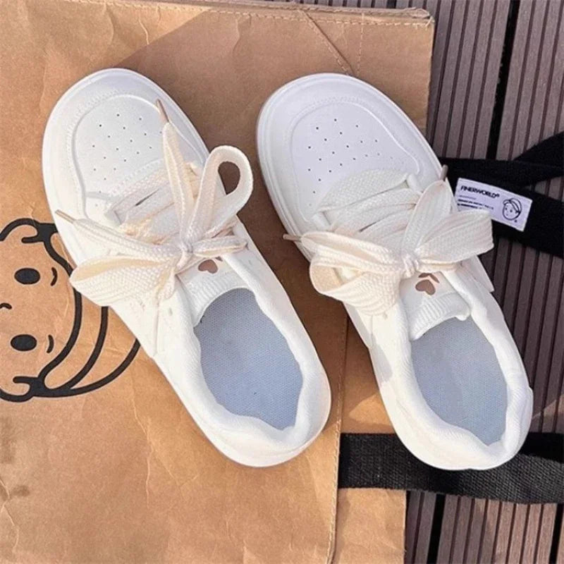 Women's Shoes 2025 New Spring Women Sneakers Casual Designer White Footwear Flat Vulcanized Shoes Instagram Zapatillas De Mujer