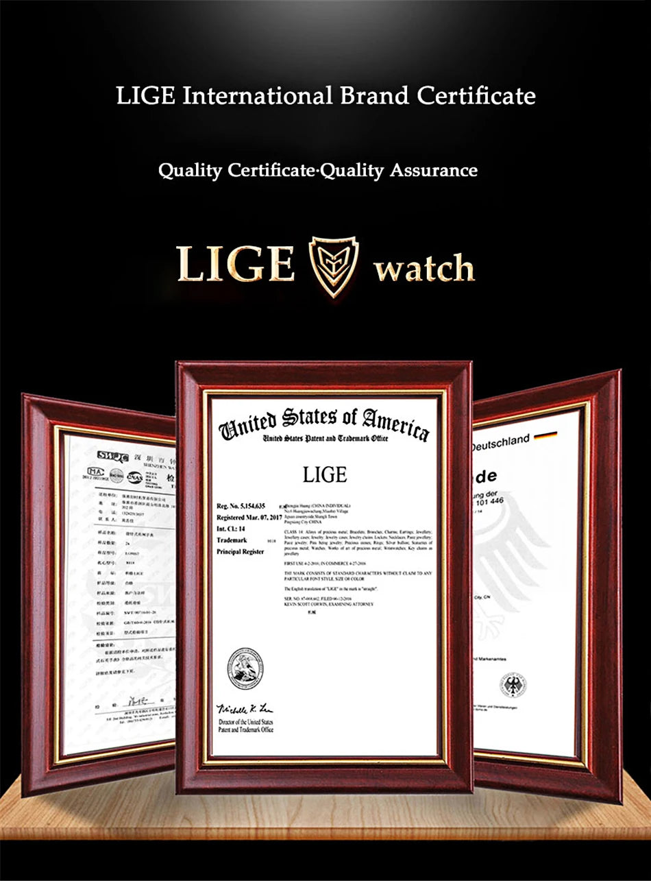 LIGE Elegant Ultrathin Nordic Simple Style Quartz Movement Women's Wristwatch Fashion Stainless Steel Bracelet Belt Woman Watch