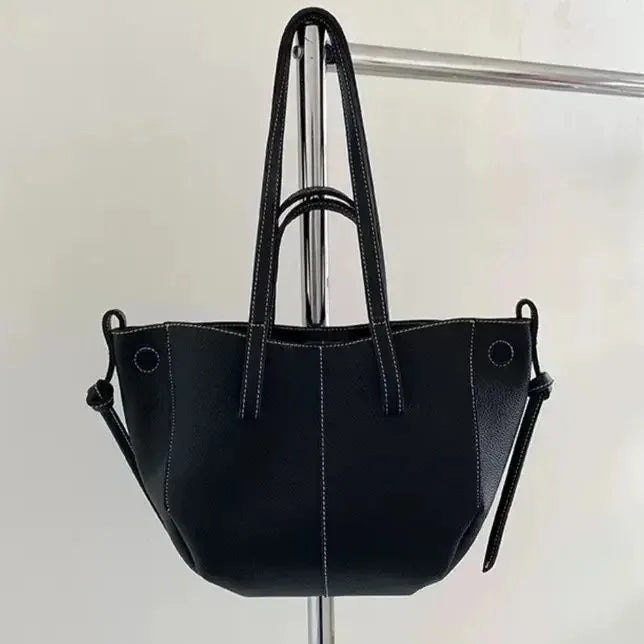 Fashionable Large Capacity Tote Bag Handbag Women's Single Shoulder Bag Brown New Arrival 2025 from France High Aesthetic Value