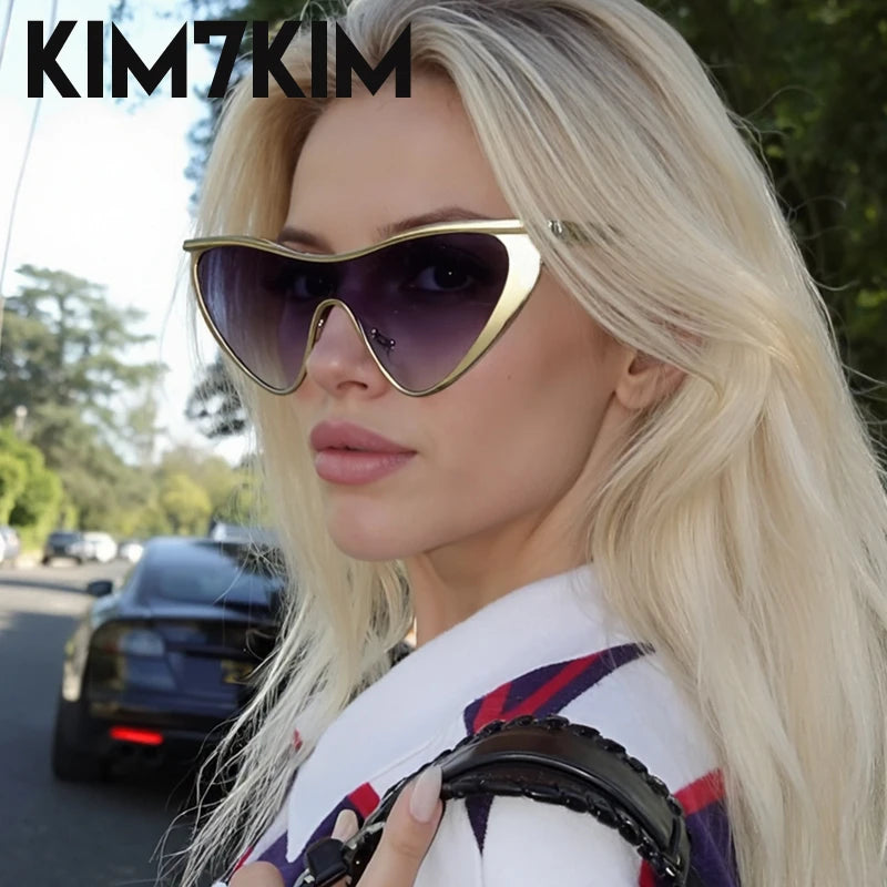 Y2K Punk Cat Eye Sunglasses - 2025 Luxury Shield Eyewear UV400 Women
