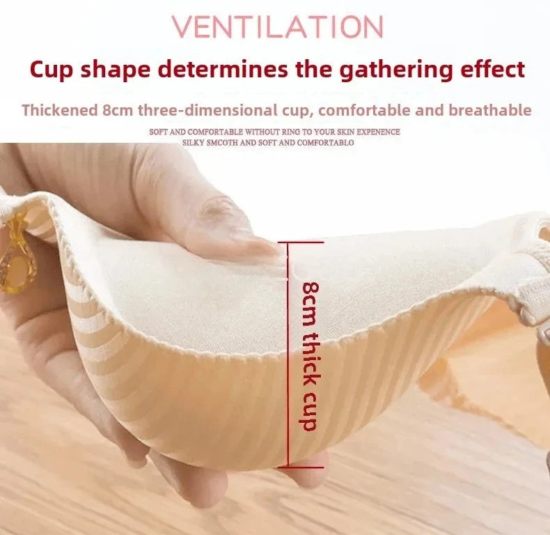 2024 New Girl's 8cm thickened Bra Steamed Bread Cup Adjustable Underwear No Mark No Steel Ring Breast Lingerie push up Bras