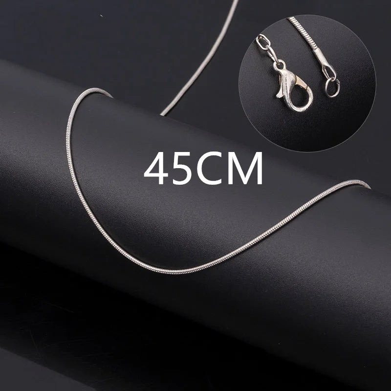 Vintage Gold Color Stainless Steel Snake Chain Necklace For Women Fashion Clavicle Chain Necklace Men Party Jewelry Accessories