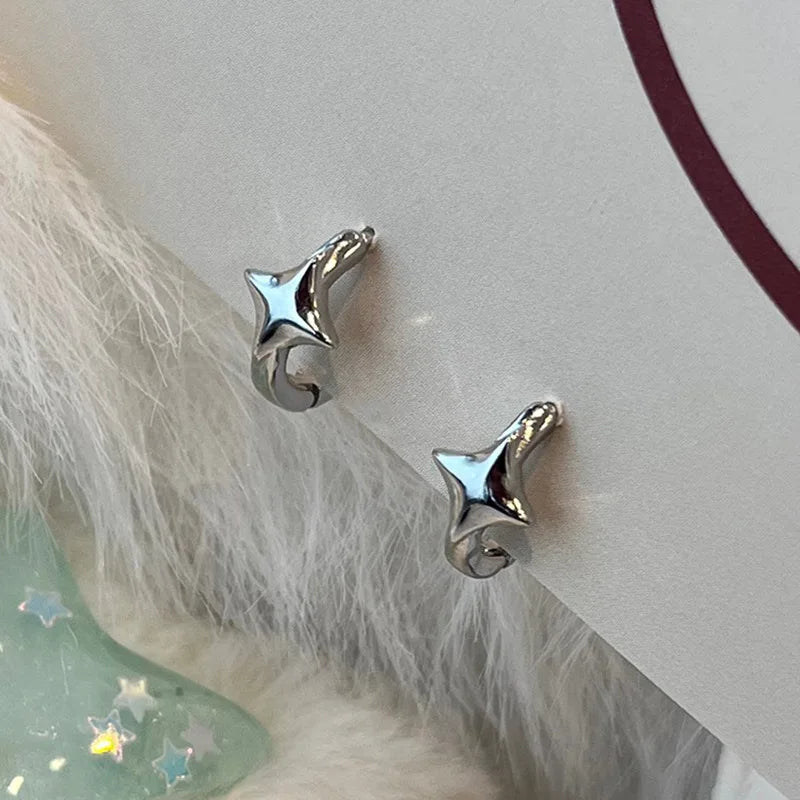 Dainty Tiny Layered Gold Plated Copper Metal Paved CZ Huggie Hoop Earrings for Women Girls Luxury Elegant Catilage Hoops Jewelry