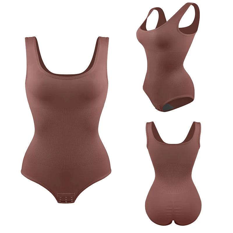 Bodysuit Shapewear - Tummy Control Butt Lifter Low Neck Jumpsuit