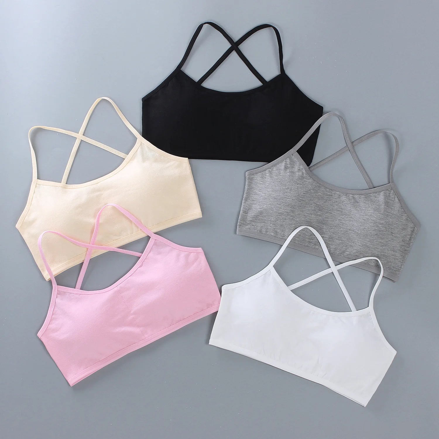 Teenage Girls Training Bras - Cotton Soft Sports Bra 8-16 Years