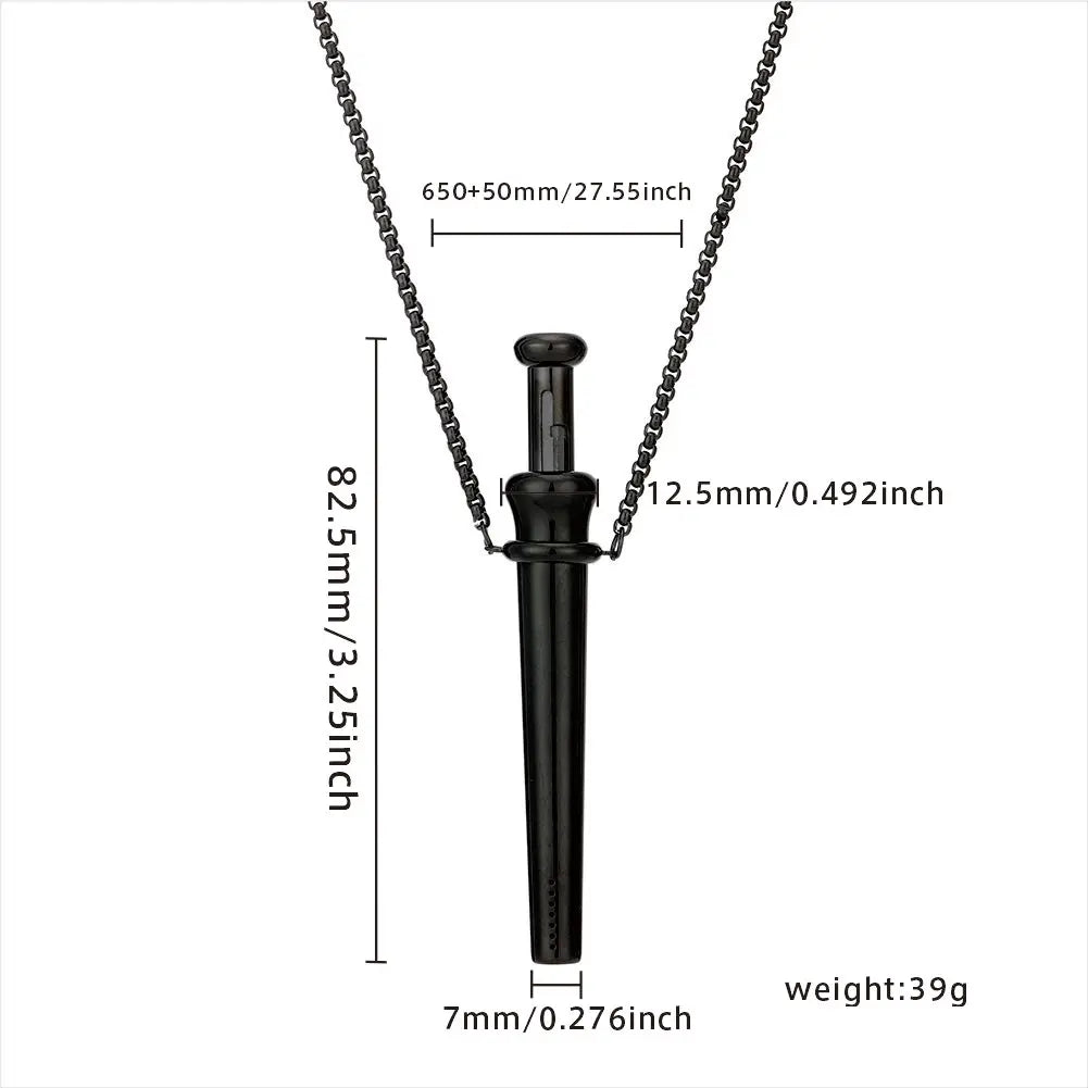 MaiLun 1pc Stress Anxiety Relief Necklace 82.5mm Length Stainless Steel Meditation Necklace Quit Smoking Anxiety Relief Necklace
