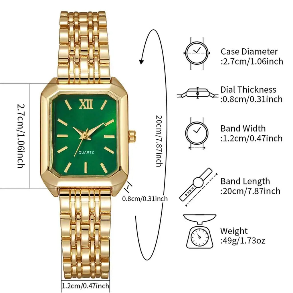 Fashion Rectangle Quartz Watch - Luxury Analog Wristwatch Gift