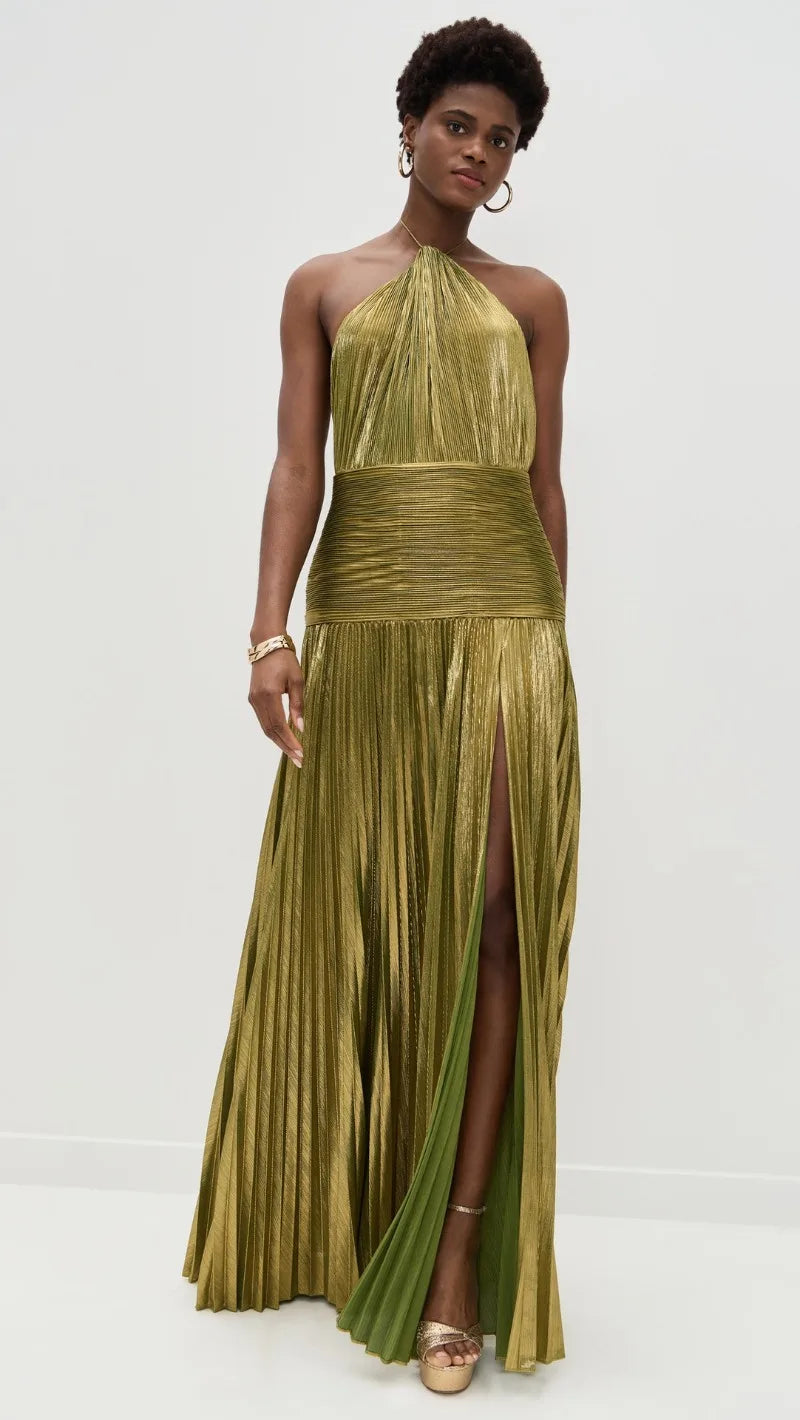 Luxurious Corset Party Dress - Off Shoulder Halter Celebrity Gown
