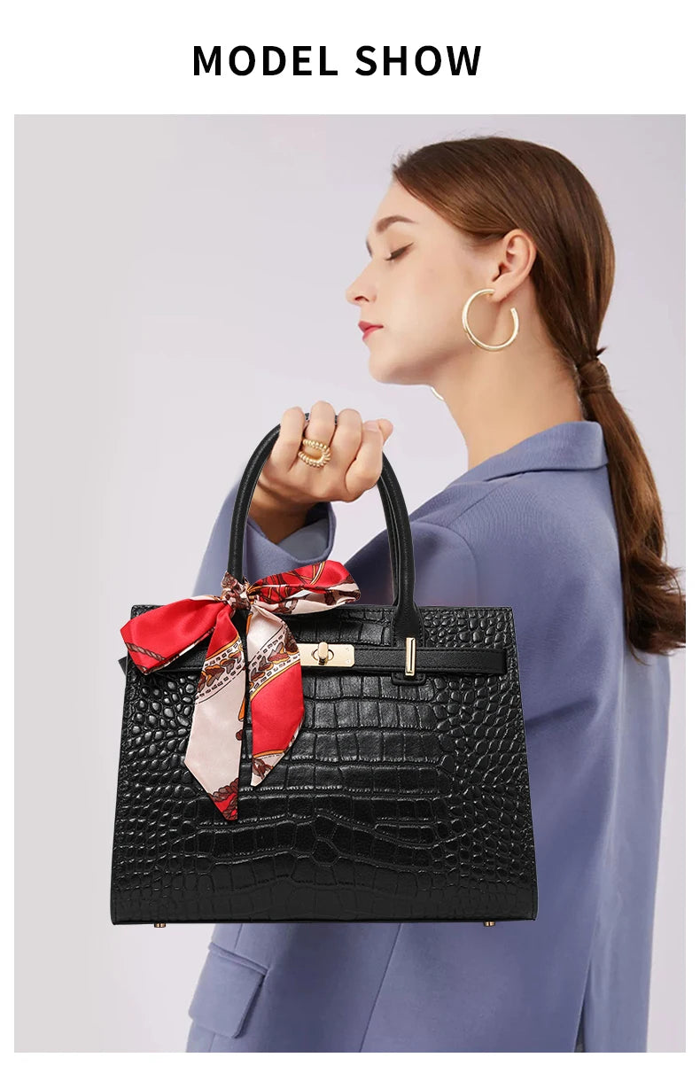 Leather  bag,women's handbag, cowhide cross-body bag, 2024 new style, light and luxurious, mother bag, large capacity