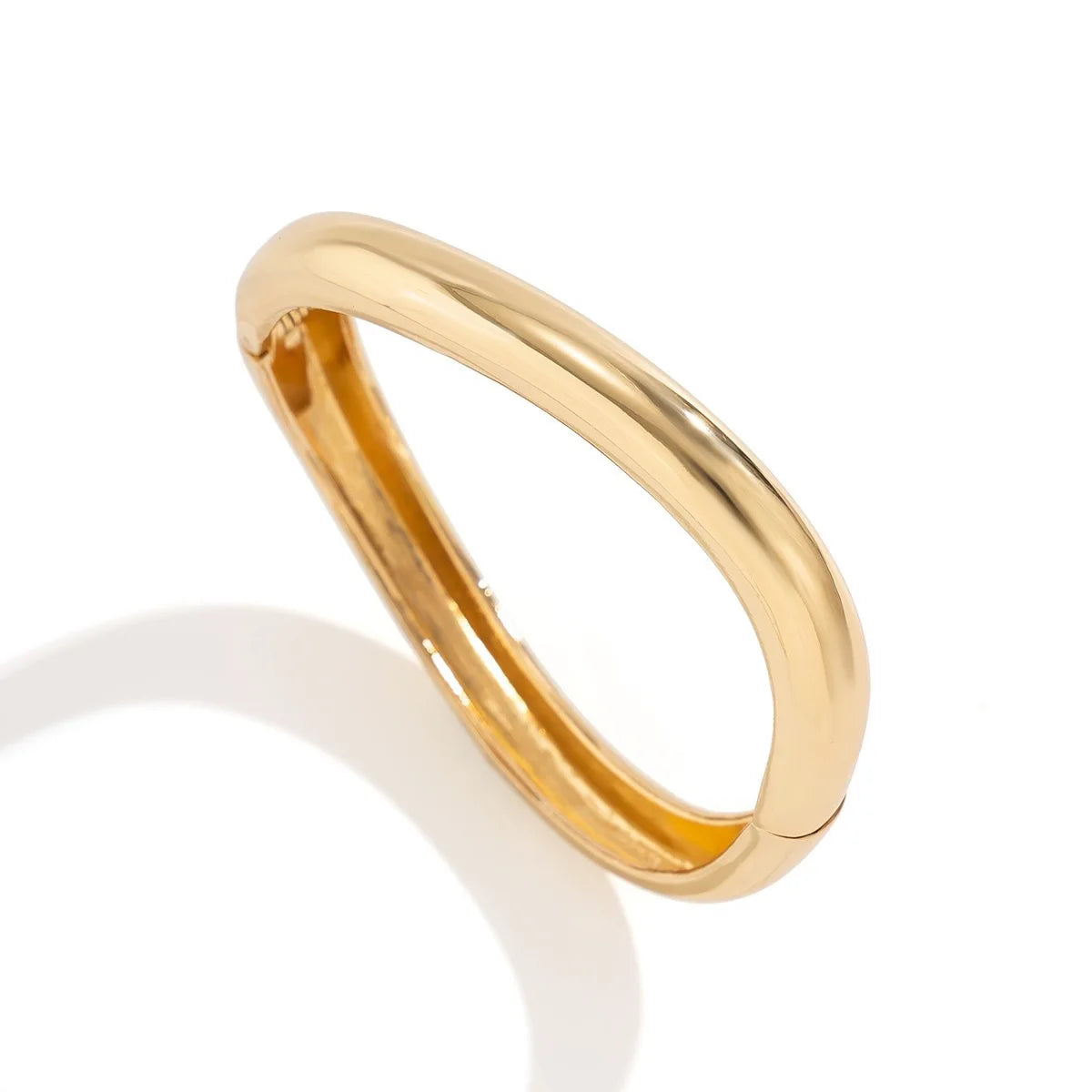 KMVEXO Hiphop Exaggerated Wide Cuff Bangle Manchette Vintage Punk Irregular Glossy Gold Color Bracelet Bangles Women Men Jewelry