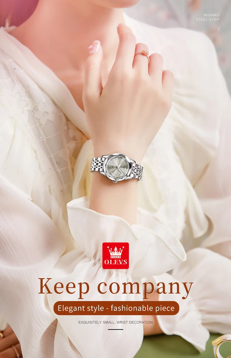 OLEVS Elegant Fashion Women's Watch - Luxury Waterproof Luminous Date