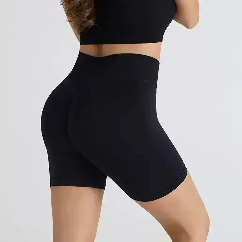 AYBL Yoga Shorts CrossFit Training Yoga Cycling Gym Workout Hot Girl's Low Ribbed Band Scrunch Butt Seamless Breathable Shorts