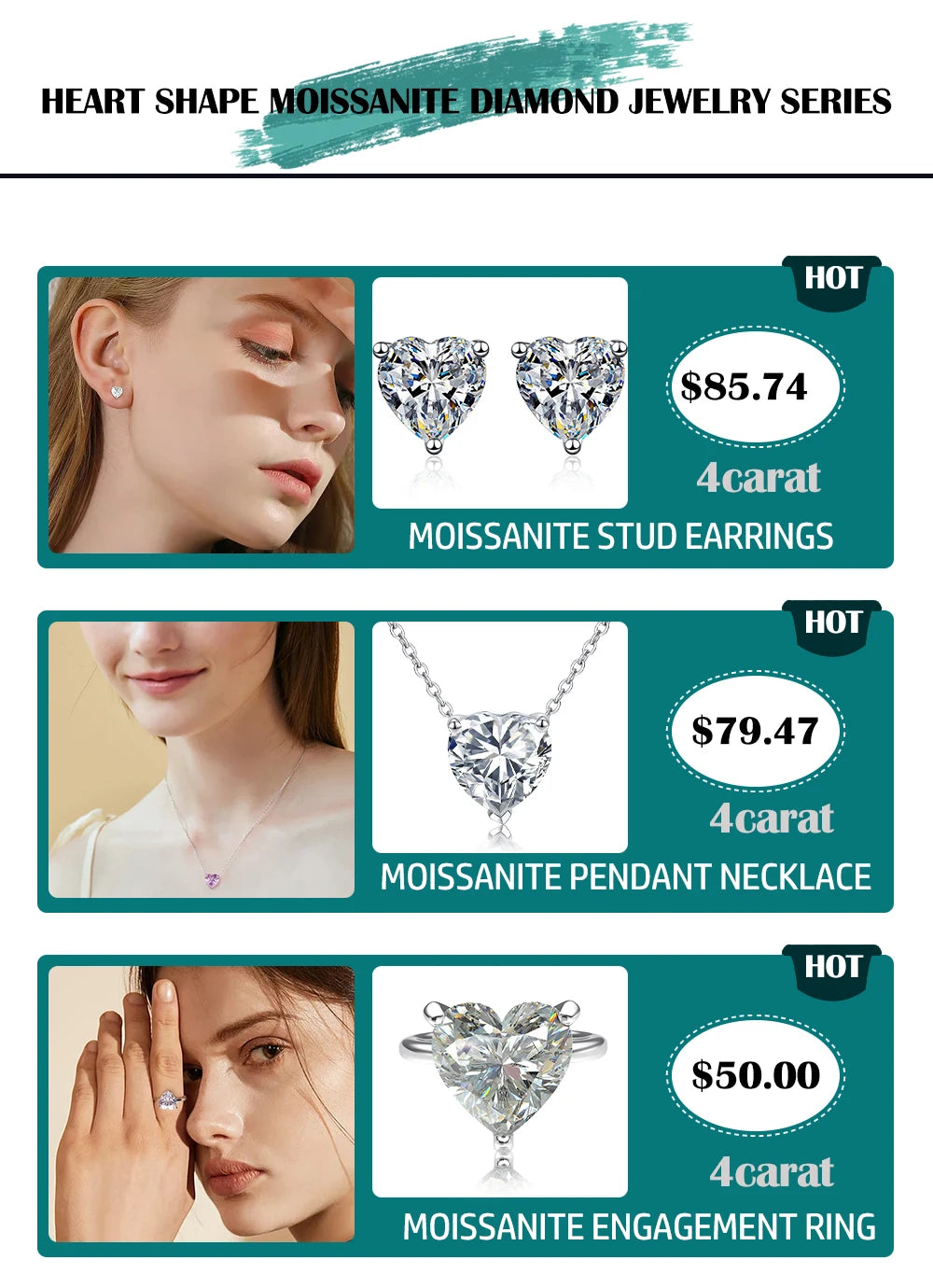 1-3Carat Heart Cut Moissanite Pendant Necklace for Woman S925 Silver Plated 18k Gold Solitaire Diamond Neckchain Gra Certified