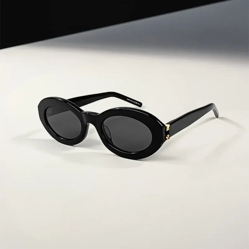Best-Selling Oval Frame Sunglasses - High-End Vintage UV Protection