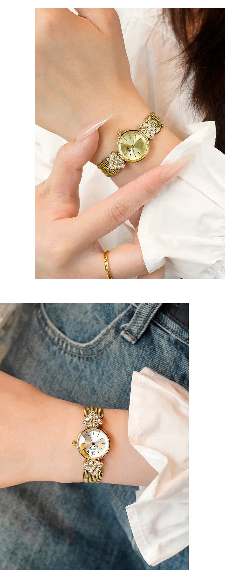 GEDI Luxury Retro High-End Ladies Watches Niche Vintage Quartz Woman Wristwatch Diamond Fashion Casual Watches for Woman