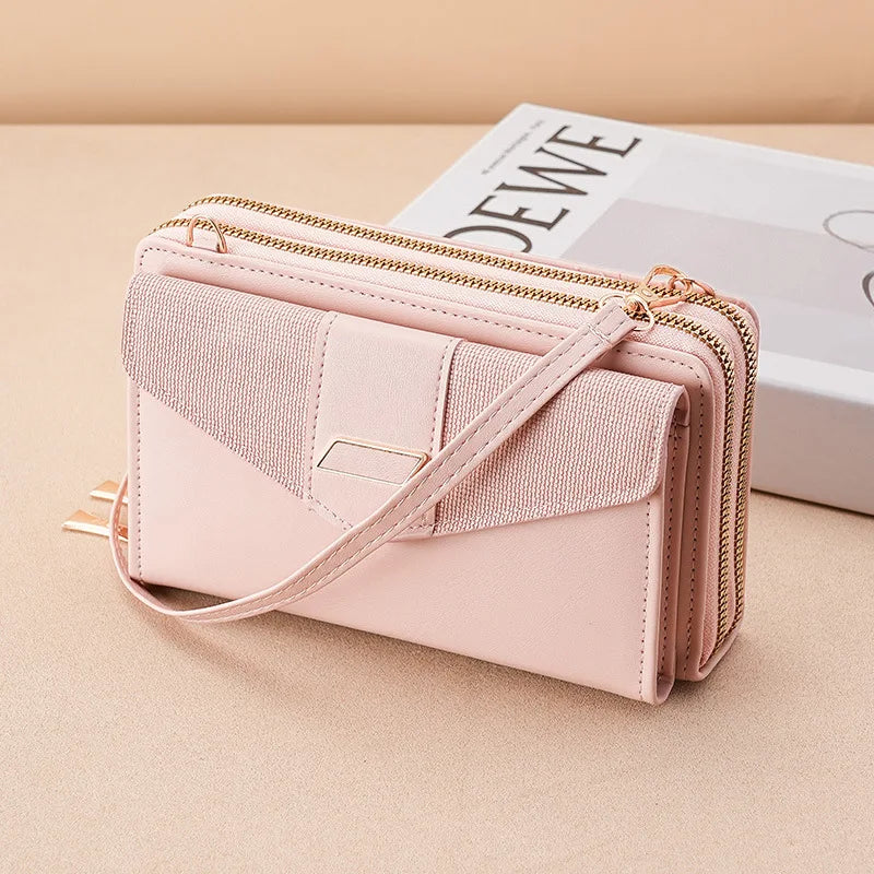 Fashion Women Luxury Leather Single Shoulder Bags Ladies Large Capacity Crossbody Mobile Phone Purse Female Messenger Wallet