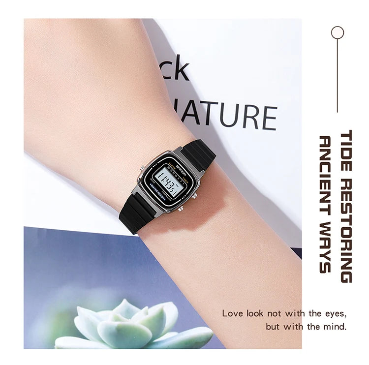 SANDA Golden Quartz Watch - Waterproof Ladies Fashion Wristwatch