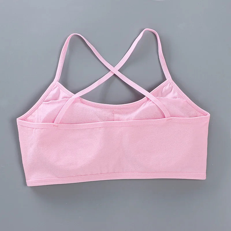 Teenage Girls Training Bras - Cotton Soft Sports Bra 8-16 Years