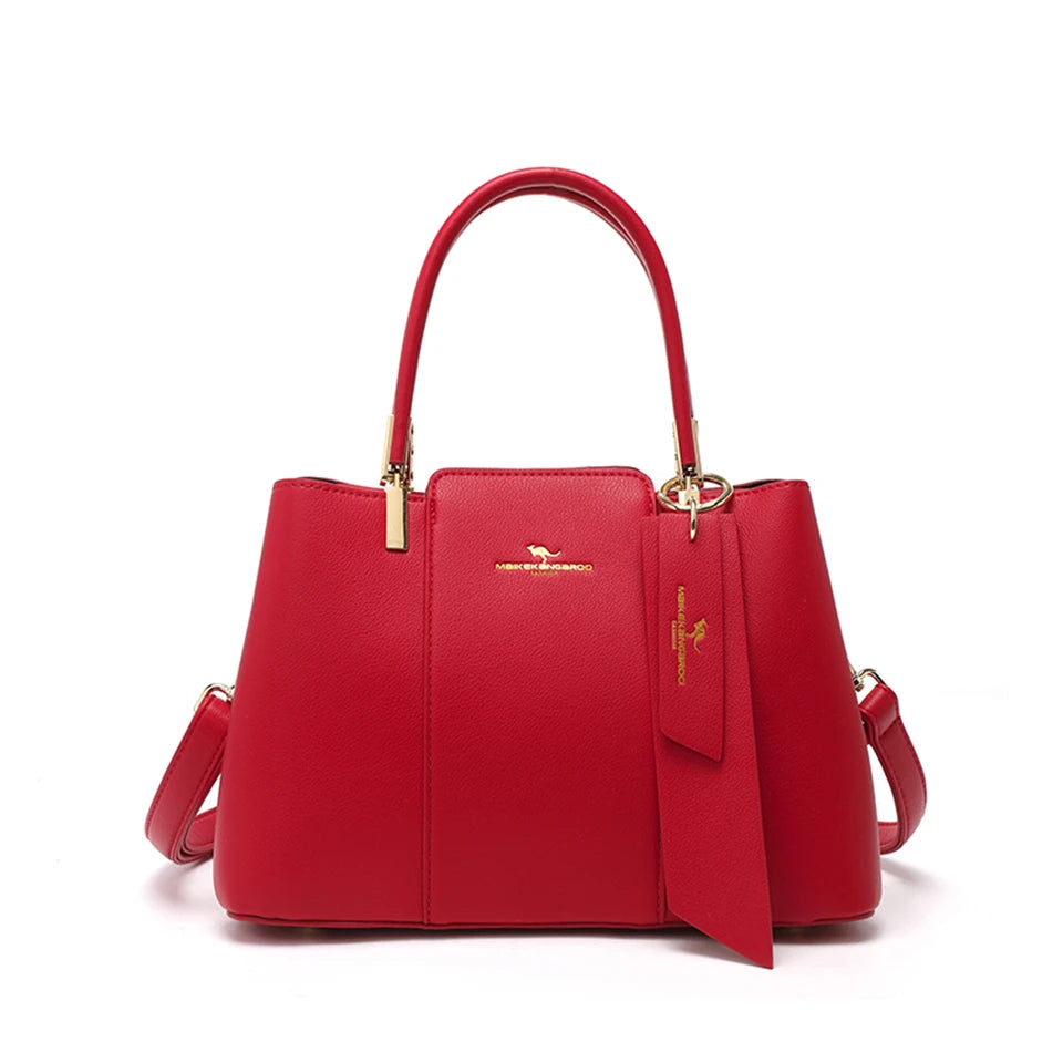 Luxury Print Leather Handbag - Large Capacity Crossbody Shoulder Bag