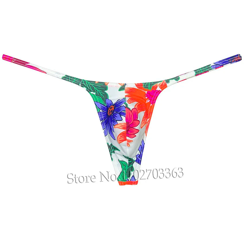 Men's Swim Thongs Micro G-string Enhance Big Pouch Underwear Male T-back Bikini Low Rise Strap Briefs Beach Quick-dry Underpants