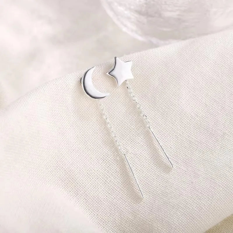 French Luxury Sweet Romantic Long Zircon Tassel Twisted Earrings for Women Temperament Wedding  Banquet Jewelry Gift