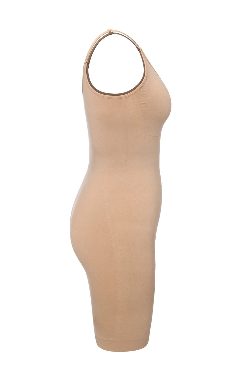 Full Slip Shapewear - V Neck Bodycon Compression Body Shaper