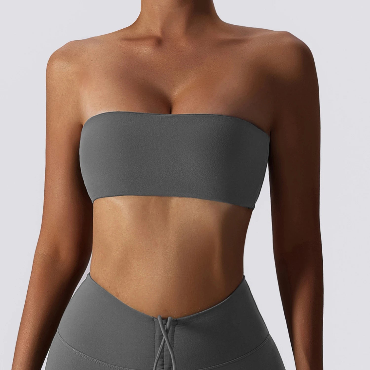 Hearuisavy Casual Sports Bra Gym Underwear Women Breathable Training Yoga Clothes Tube Top Fitness Workout Tank Top Female