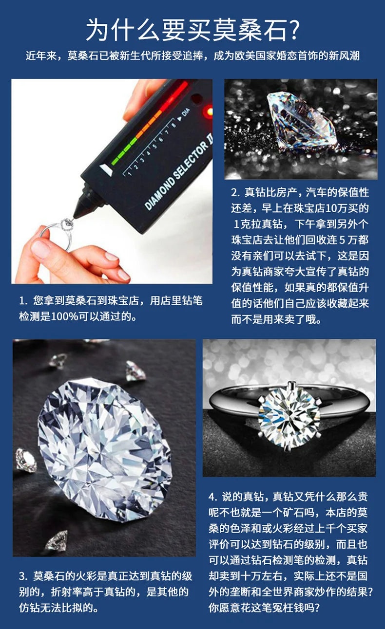 PT950 Platinum Inlaid 1.5 Carat D-color Moissanite Pendant, Starry Sky Collarbone Chain, Women's Necklace, PT950 Imprint