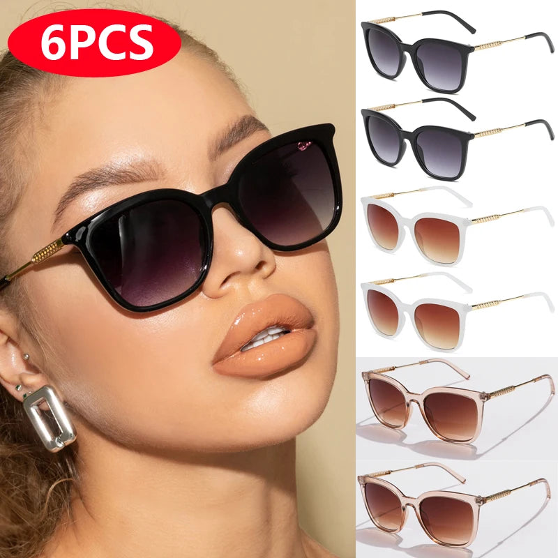 Classic Square Vintage Sunglasses - Alloy Frame Retro Trend UV400