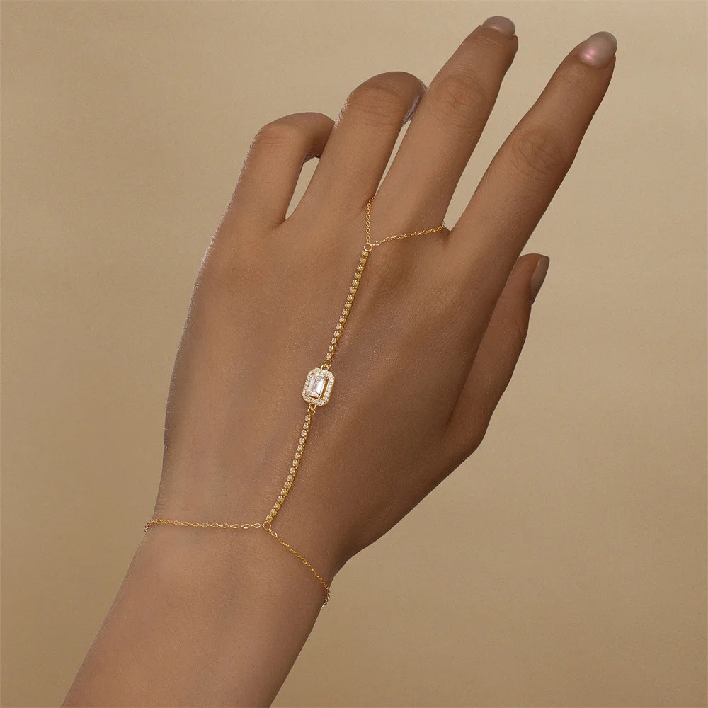 CANNER European American Style Eight-Pointed Star Zircon Bracelet S925 Sterling Silver Personality Simple Versatile Bracelet